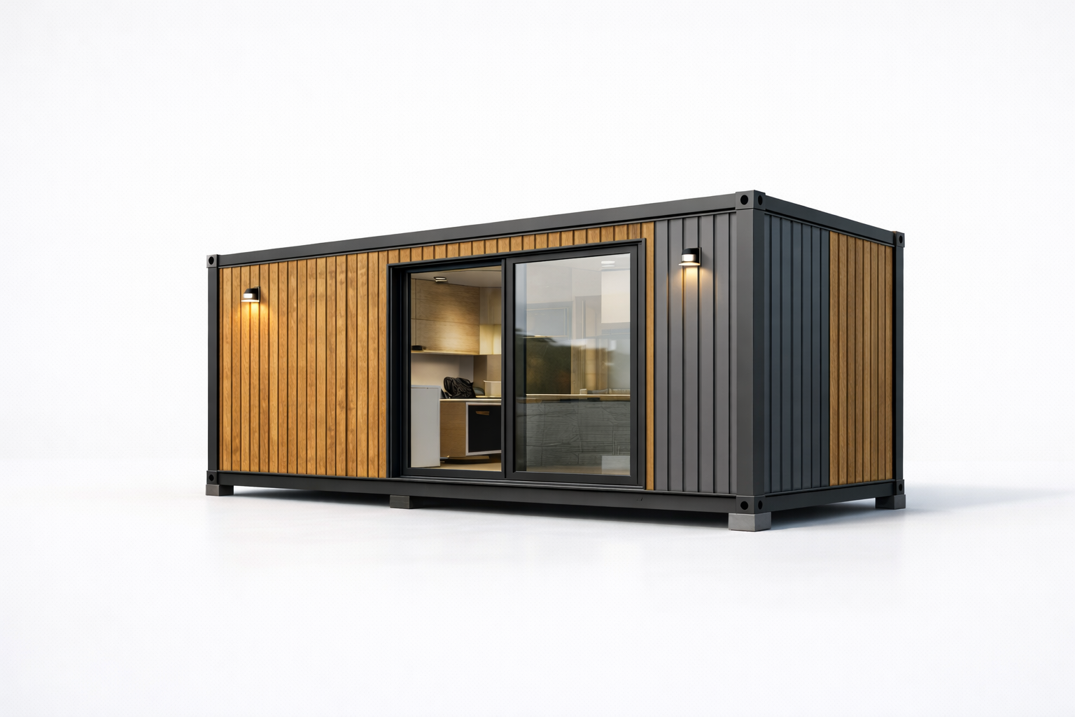 Mix bardage bois et métal